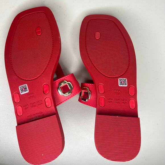 Larroude Red Jelly Thong Milan Sandals Size 8/9 - Picture 3 of 8